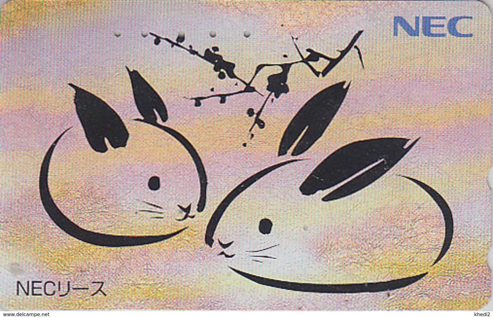 Télécarte JJAPON / 110-016 - Zodiaque Série NEC - Animal - LAPIN - RABBIT Horoscope Zodiac JAPAN Phonecard -  HASE - 903 - Zodiaque
