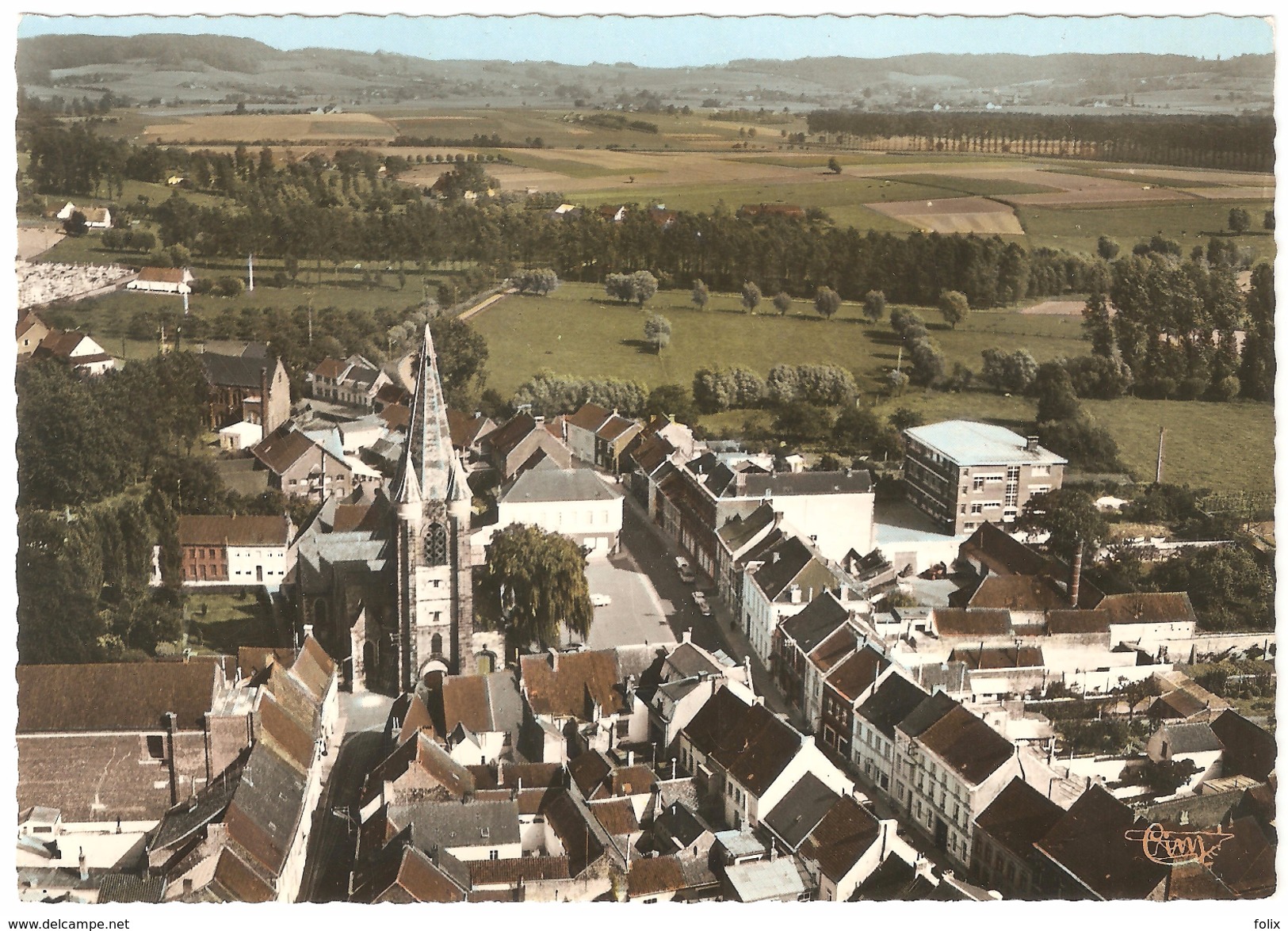Frasnes-lez-Buissenal - Vue Aérienne - La Grand'Place Et Le Centre - Frasnes-lez-Anvaing