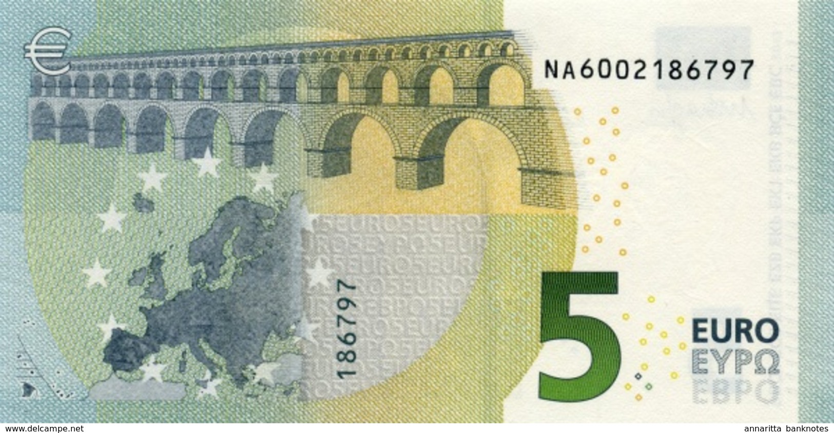 European Union (ECB) 5 Euro ND (2013) Austria Letter: N UNC Cat No. P-20n / EU108n3 - 5 Euro