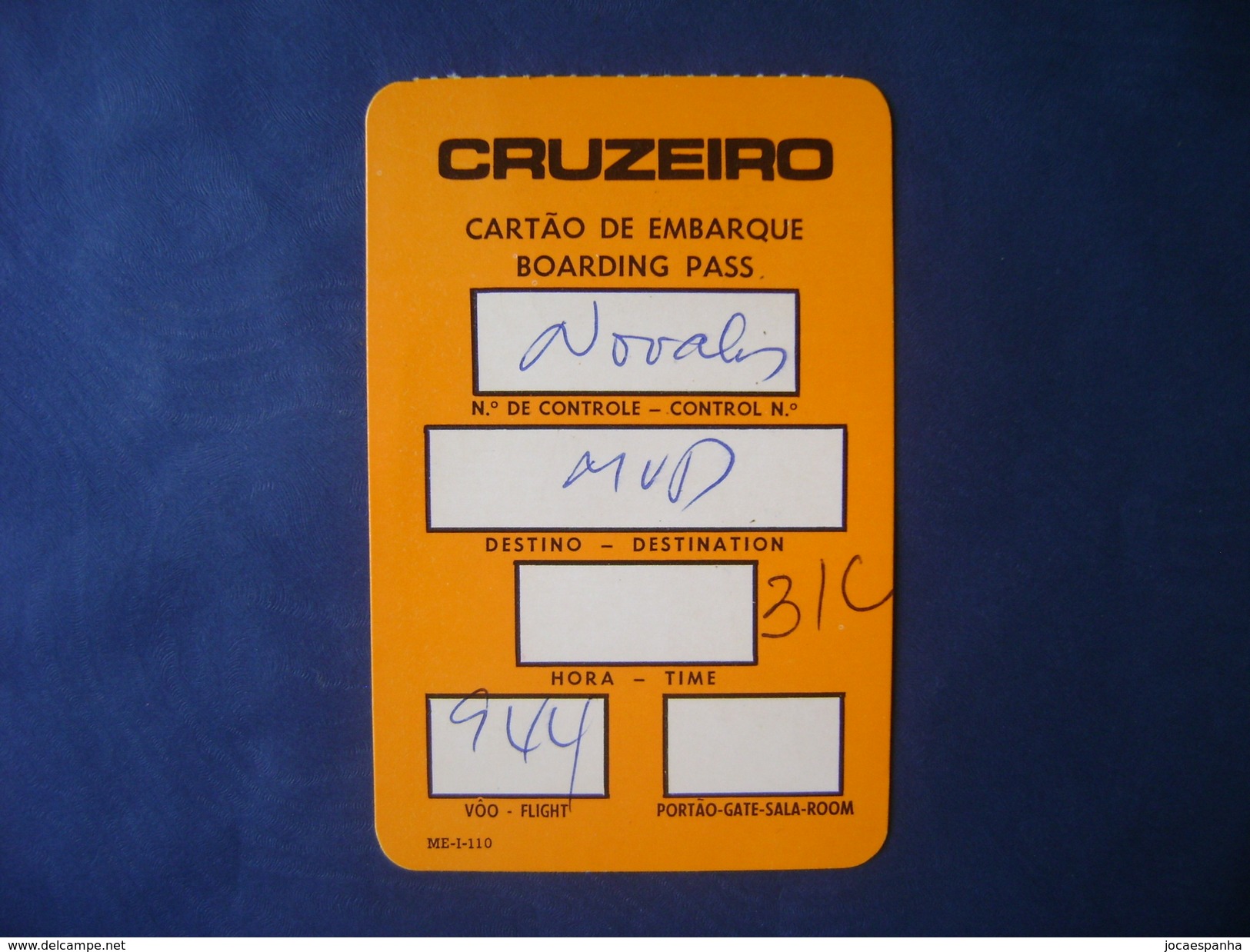 AVIATION - CRUISE (CRUZEIRO) BOARD SHIPPING (BRAZIL) - Carte D'imbarco