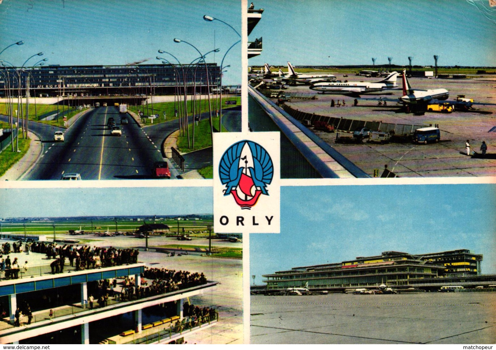 AEROPORT DE PARIS ORLY - 94- L'AEROGARE - L'AIRE DE STATIONNEMENT - LES TERRASSES - LA FACADE SUD DE L'AEROGARE - Aéroports De Paris