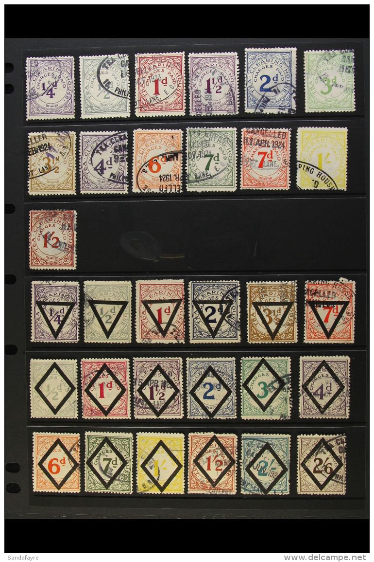 REVENUE STAMPS TEA CLEARING HOUSE 1923-1926 All Different Fine Used Collection. With 1923 Values (13) To 1s2d;... - Sonstige & Ohne Zuordnung