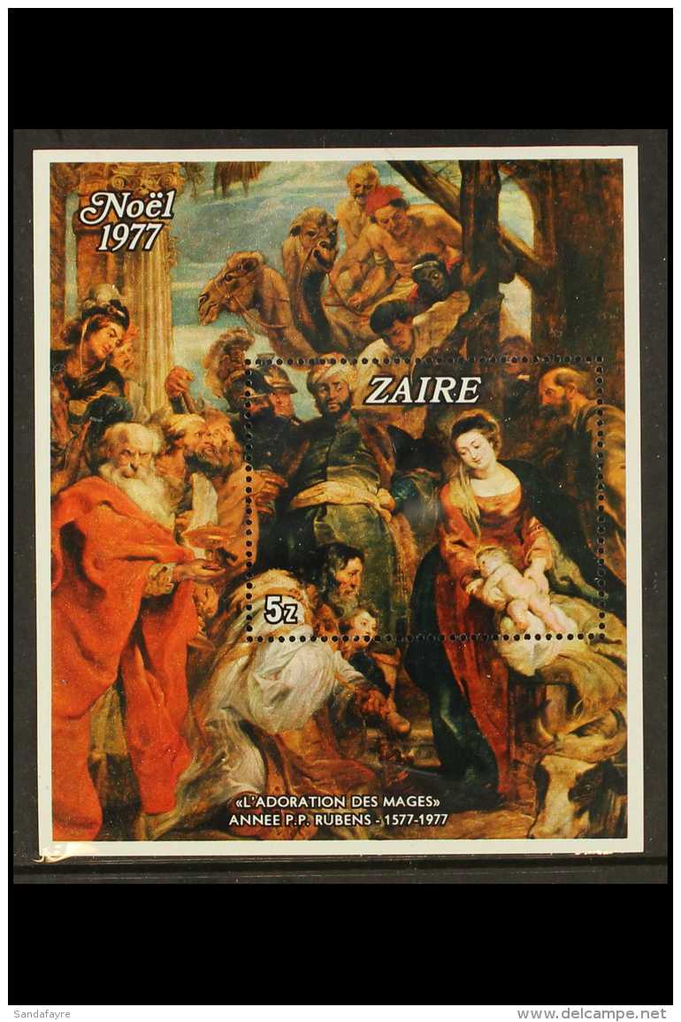 1977 Christmas - Rubens Painting Mini-sheet, Michel Block 16, COB BL24, Never Hinged Mint. For More Images, Please... - Otros & Sin Clasificación