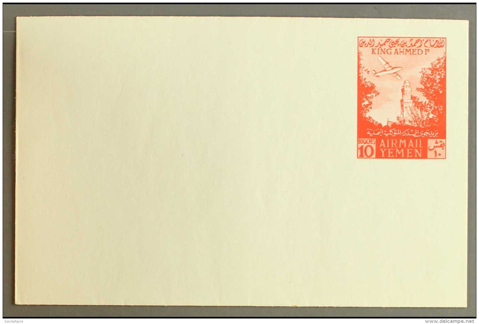 1956 10b Red On Slightly Bluish Wove Paper Air Letter Sheet, Very Fine Unused. Only 500 Printed. For More Images,... - Jemen