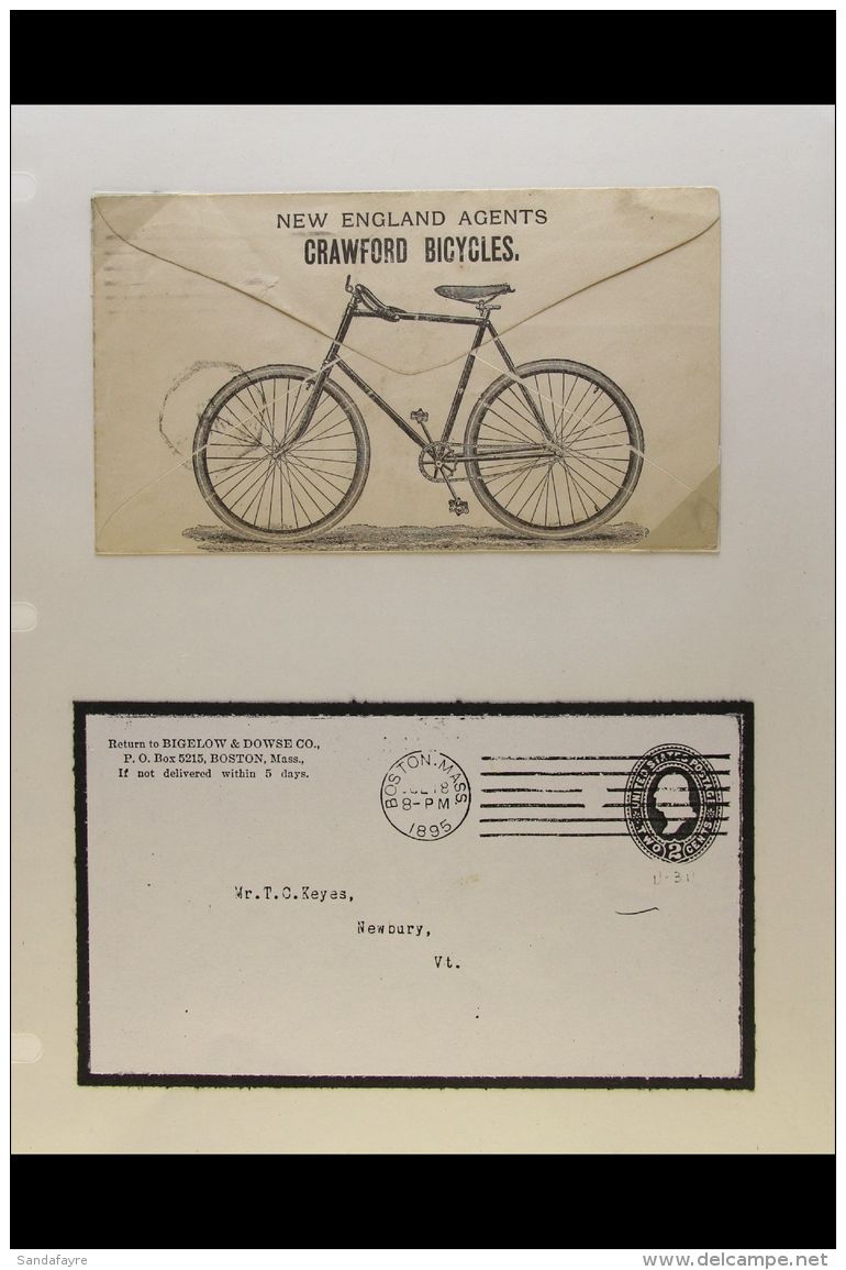 POSTAL STATIONERY - ILLUSTRATED BICYCLES 1886-1908. A Delightful Collection Of Postal Stationery Items Featuring... - Otros & Sin Clasificación