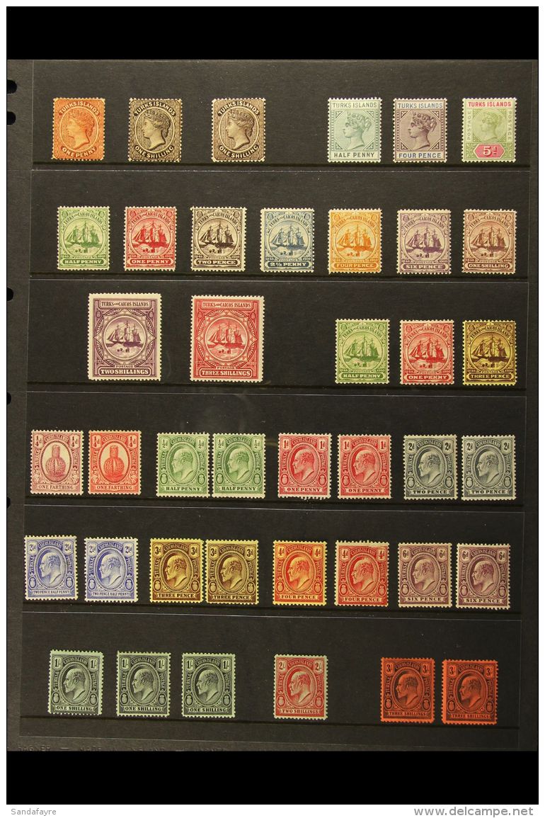 1882 - 1928 MINT ONLY COLLECTION Small But Useful Mint Collection With Many Complete Sets And Including 1882 1d... - Turks & Caicos