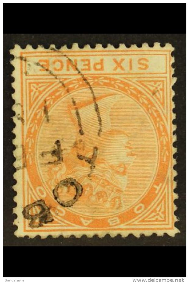 1879 6d Orange, Wmk Crown CC INVERTED, SG 3w, Very Fine Used. For More Images, Please Visit... - Trinidad & Tobago (...-1961)