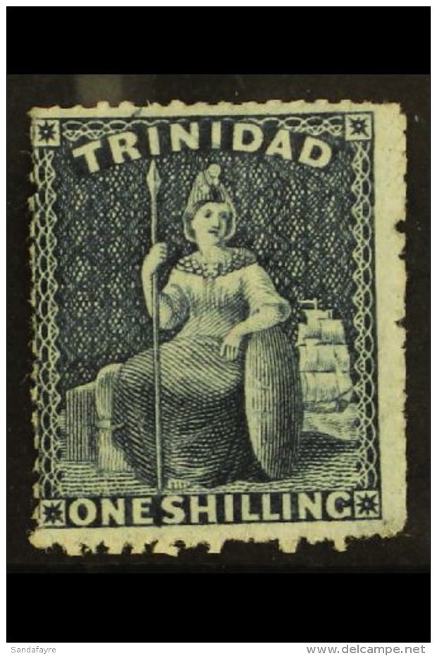 1861 1s Indigo Britannia, SG 58, Unused With Good Fresh Colour. For More Images, Please Visit... - Trinidad Y Tobago