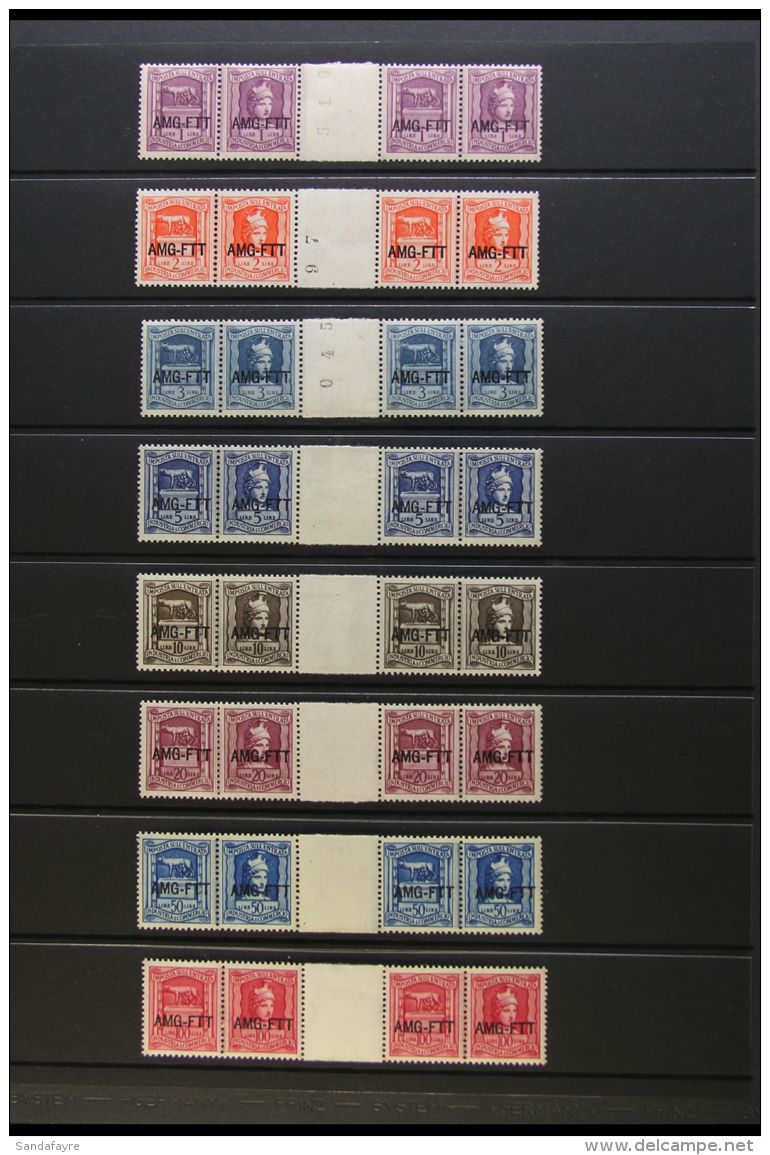 ALLIED MILITARY GOVERNMENT REVENUE STAMPS INDUSTRIAL AND COMMERCIAL TAX STAMPS Set To 100L In Never Hinged Mint... - Otros & Sin Clasificación