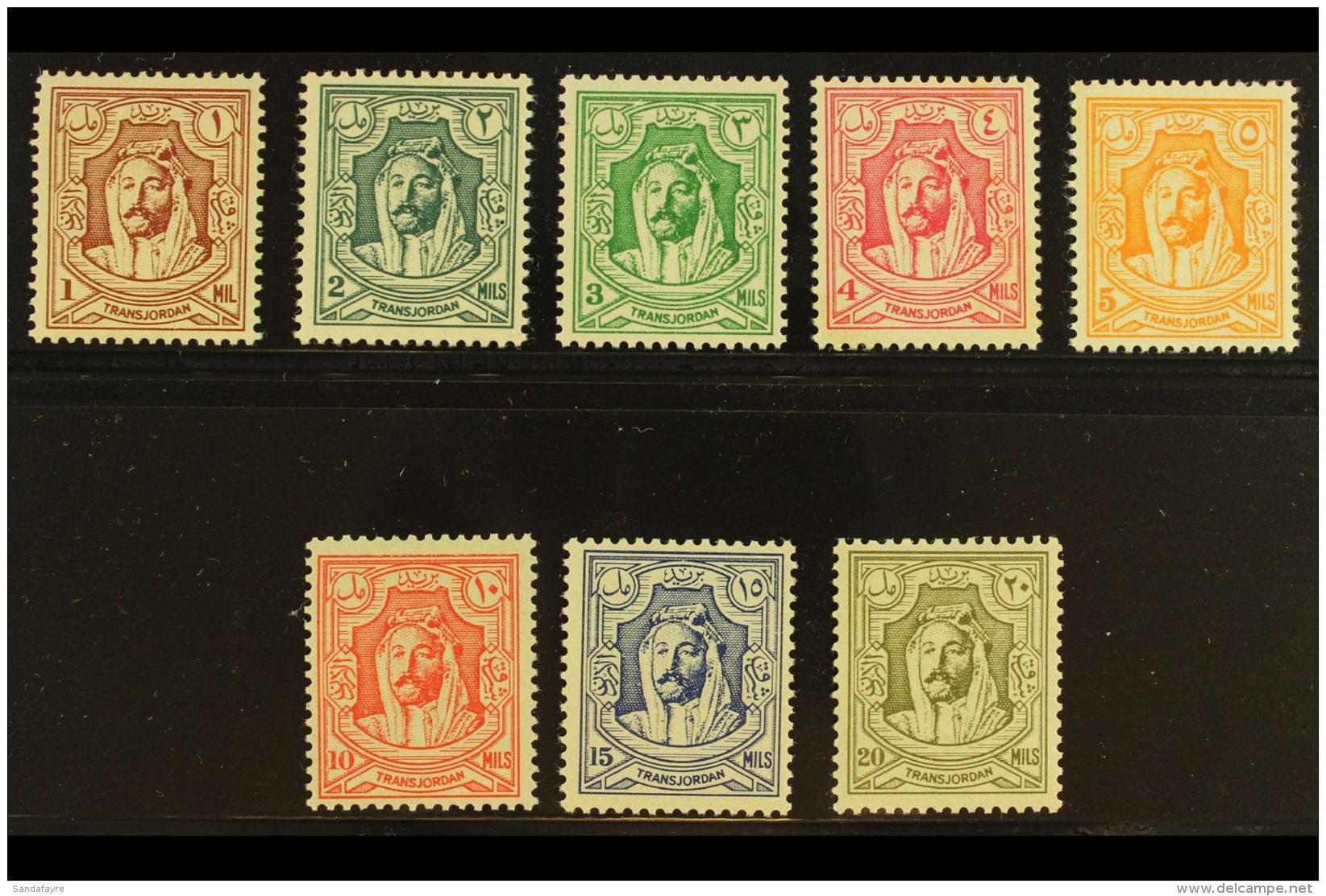 1942 Emir Complete Set, SG 222/29, Fine Mint, Very Fresh. (8 Stamps) For More Images, Please Visit... - Jordanie