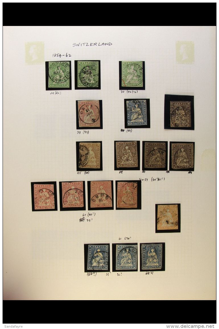 1854-1975 COLLECTION IN AN ALBUM A Mint And Used Collection Which Includes 1854-62 Imperf Strubels Used Range With... - Other & Unclassified