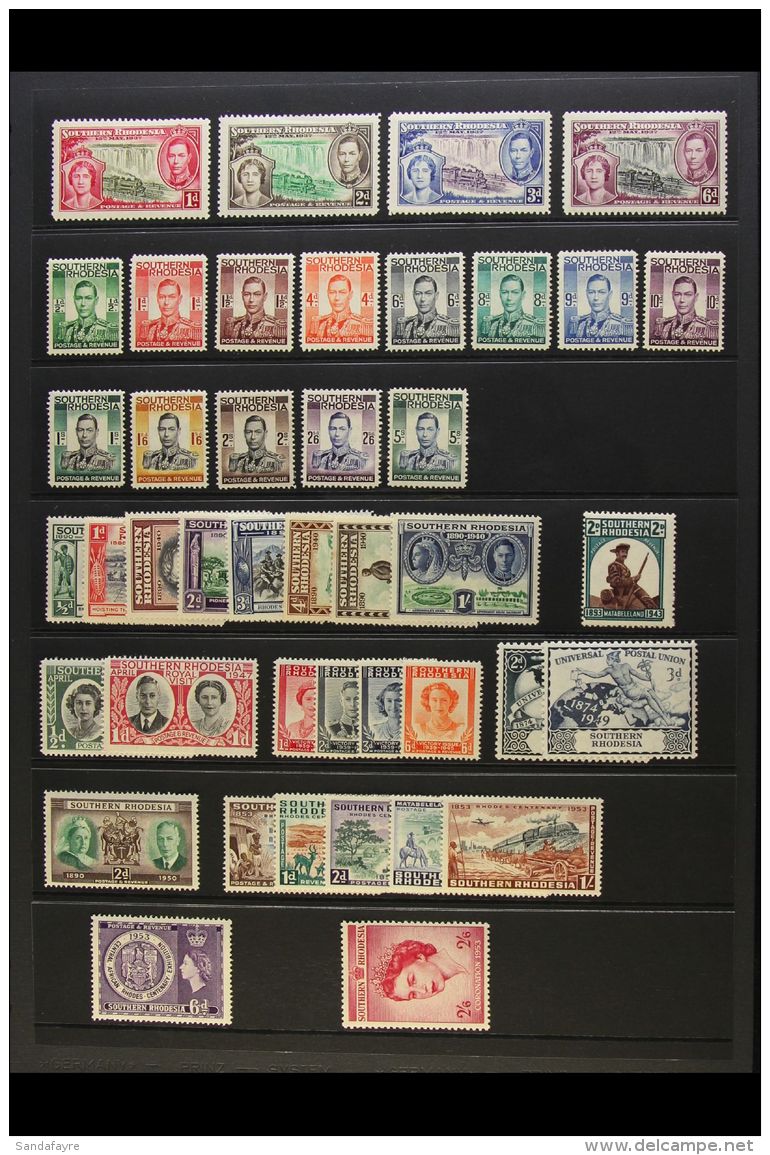 1937-64 COMPLETE FINE MINT COLLECTION Includes 1937 Coronation Set, 1937 Definitive Set, 1940 Jubilee Set, 1953... - Rodesia Del Sur (...-1964)