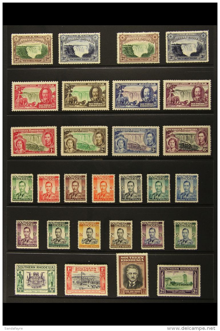 1932-1953 VERY FINE MINT A Complete Basic Run From 1932 Victoria Falls Set Through To 1953 Definitives Complete... - Rodesia Del Sur (...-1964)