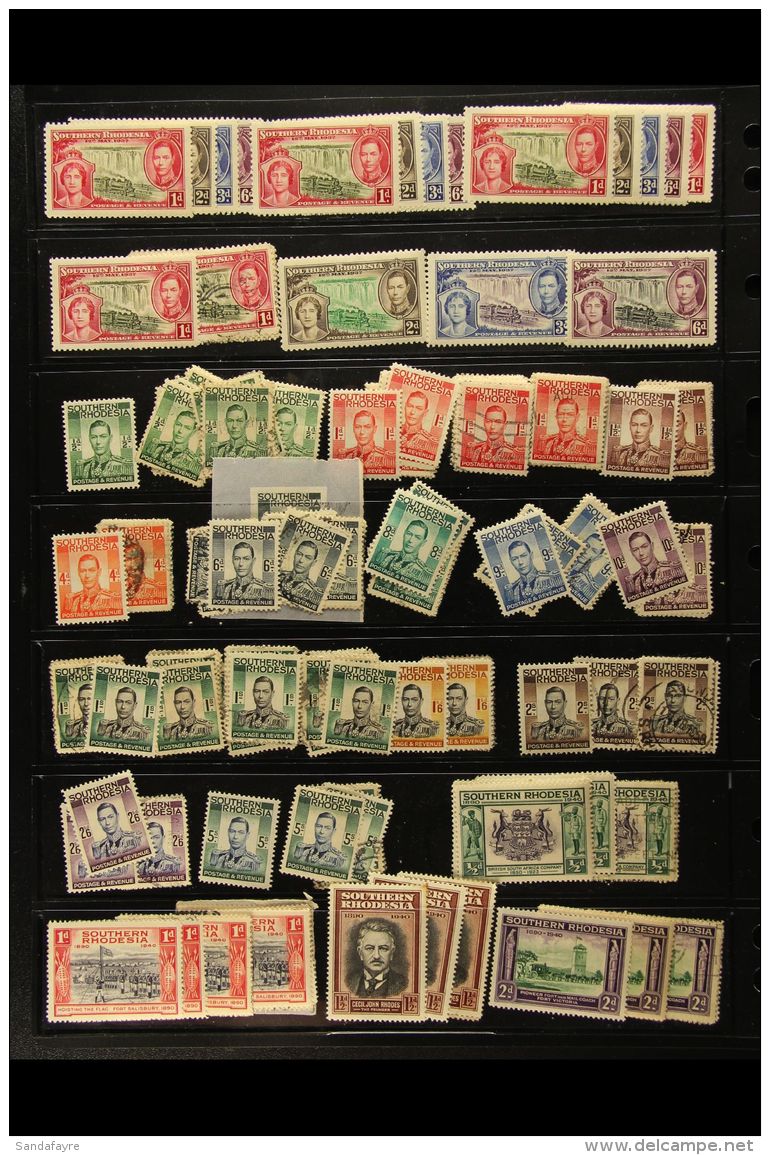 1924-64 MINT AND USED ACCUMULATION Includes 1924-29 Admirals To 2s Used Incl 10d, 1931-37 To 5s Used, 1935 Jubilee... - Rodesia Del Sur (...-1964)