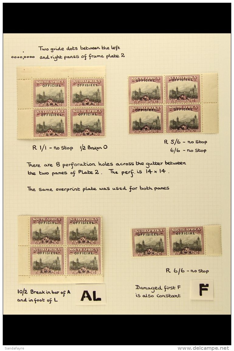 OFFICIALS 1929-52 FINE MINT COLLECTION Includes May 1929 &frac12;d, 1d &amp; 6d With Shaved "O" In "OFFICIAL" In... - Südwestafrika (1923-1990)