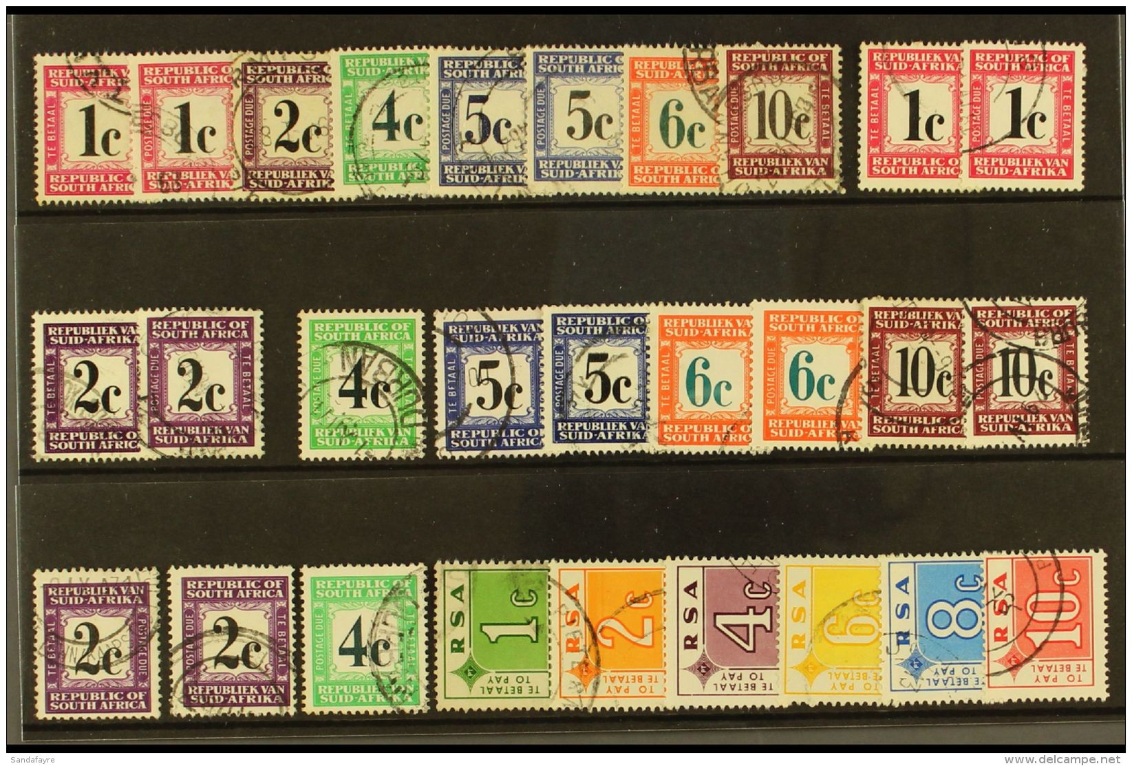 POSTAGE DUES 1961-72 RSA Issues Almost Complete, Missing Three 4c Values From 1969 &amp; 1971 Issues, SG D51/8,... - Ohne Zuordnung