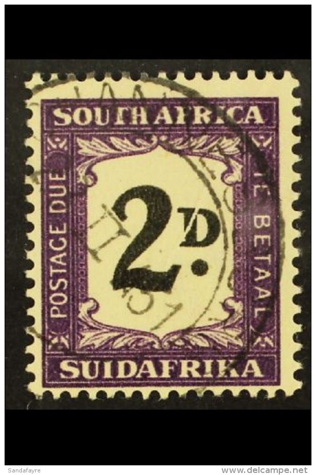 POSTAGE DUE 1948-9 2d Black &amp; Violet, Pre-printing Paper Crease, Causes White (unprinted) Line Through "D" Of... - Ohne Zuordnung