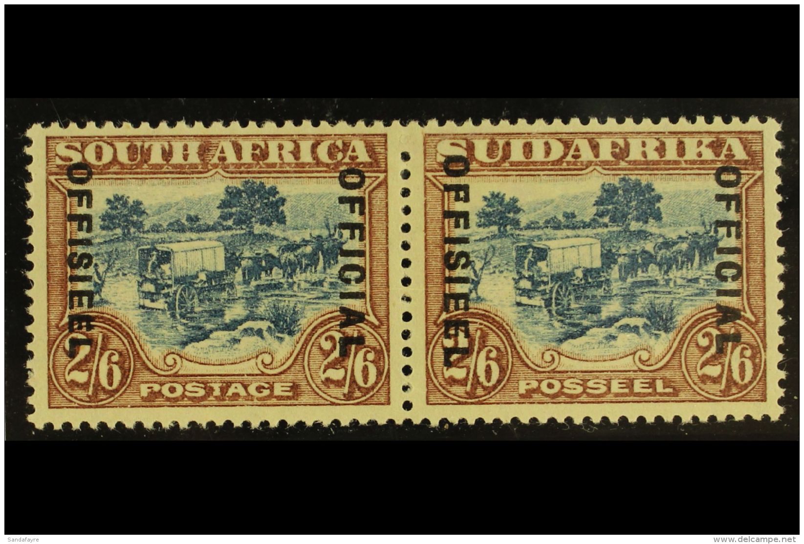 OFFICIALS 1930-47 2s6d Blue &amp; Brown, DIAERESIS Over Second "E" Of "OFFISIEEL" On English Stamp Only, SG O19c,... - Ohne Zuordnung