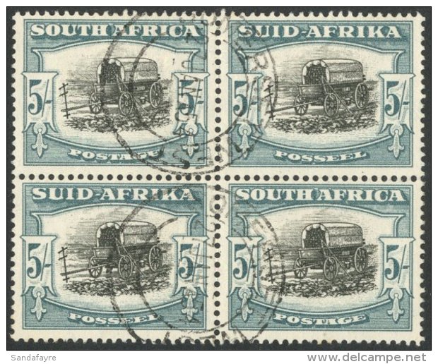 1947-54 5s Black And Pale Blue Green SG 122, Superb Cds Used Block Of Four.  For More Images, Please Visit... - Sin Clasificación