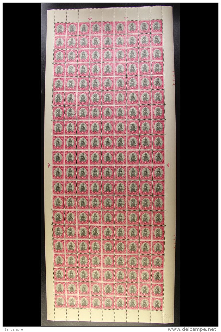 1933-48 1d Ship, Issue 20 In COMPLETE SHEET OF 180 (90 Pairs) With Union Handbook Varieties V1, 28/34, Watermark... - Non Classificati