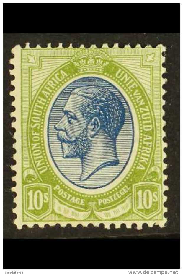 1913-24 10s Deep Blue &amp; Olive-green, SG 16, Superb, Very Lightly Hinged Mint. For More Images, Please Visit... - Unclassified