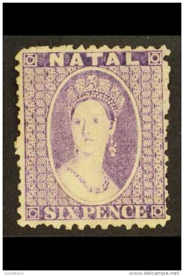 NATAL 1863-65 6d Lilac, Watermark Crown CC, Perf 12&frac12;, SG 23, Fine Mint. For More Images, Please Visit... - Sin Clasificación