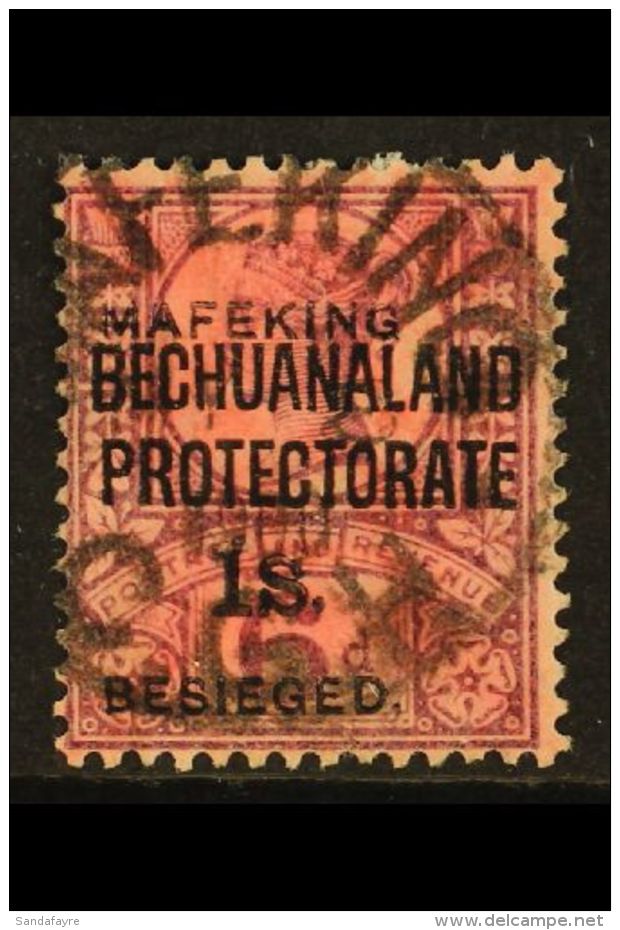 MAFEKING SIEGE 1900 1s On 6d Purple On Rose-red, Type 2 Ovpt On Bechuanaland Protectorate Issue, SG 14, Fine Used.... - Non Classés