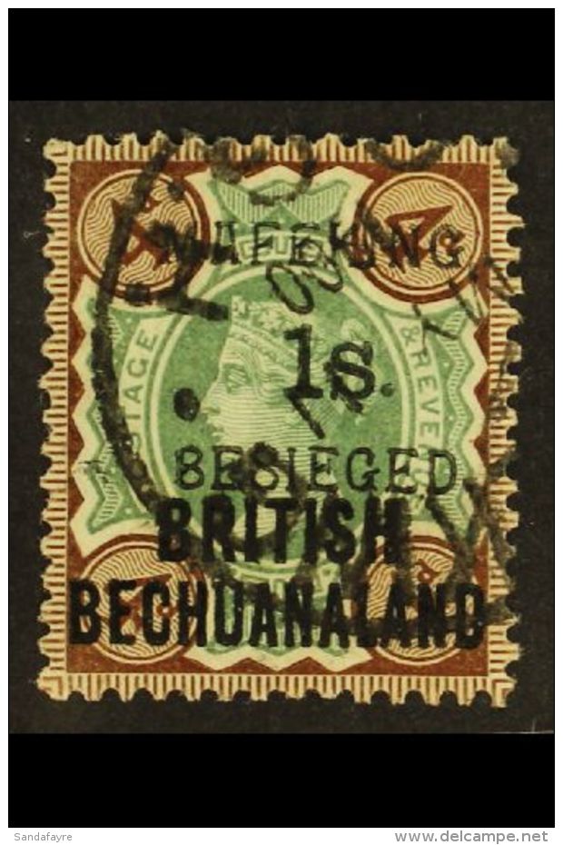 MAFEKING SIEGE 1900 1s On 4d Green &amp; Purple-brown, On British Bechuanaland, Type 1 Ovpt, SG 11, Very Fine... - Ohne Zuordnung