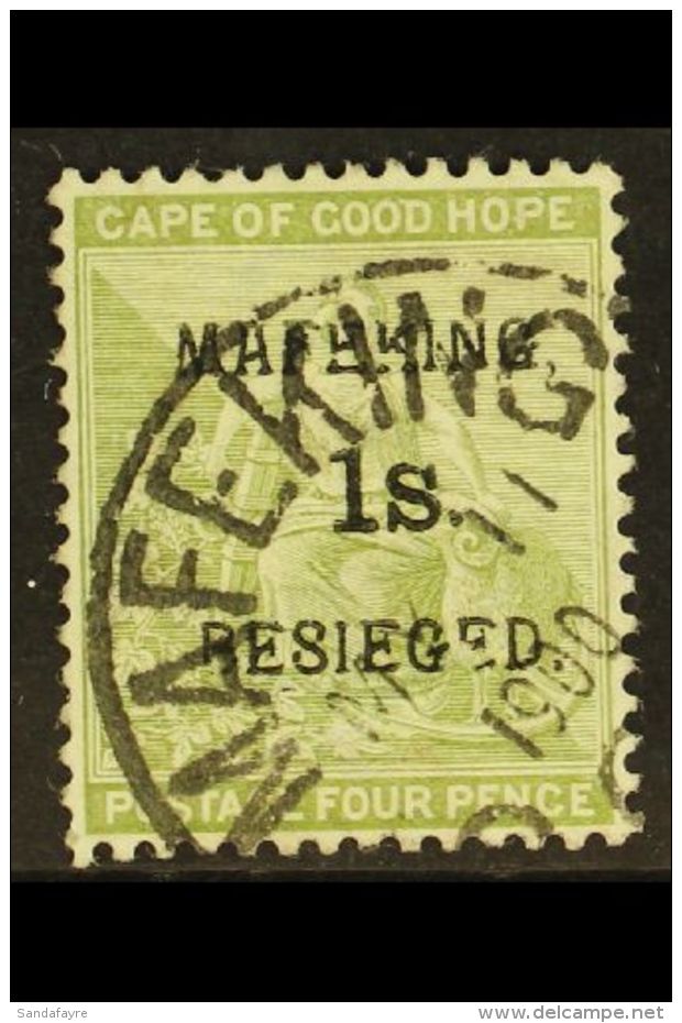 MAFEKING SIEGE 1900 1s On 4d Sage-green, Cape Issue, Type 1 Ovpt, SG 5, Very Fine Used. For More Images, Please... - Unclassified