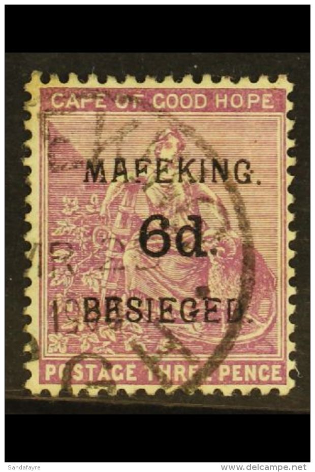 MAFEKING SIEGE 1900 6d On 3d Magenta, Cape Issue, Type 1 Ovpt, SG 4, Very Fine Used. For More Images, Please Visit... - Non Classés