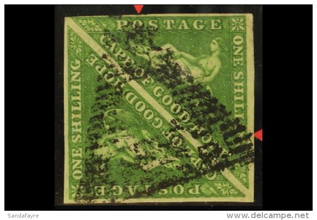 CAPE OF GOOD HOPE 1858 1s Bright Yellow Green, SG 8, "square" Pair Very Fine Used With Clear To Large Margins All... - Sin Clasificación