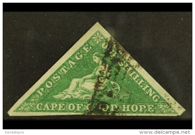 CAPE OF GOOD HOPE 1863-64 1s Bright Emerald-green Triangular, SG 21, Fine Used With Three Good To Huge Margins.... - Non Classés