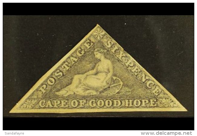 CAPE OF GOOD HOPE 1855 6d Slate Purple On Blued Paper, SG 7d, Fine Mint, Large Part Og. Large Margins To 2 Sides... - Non Classés