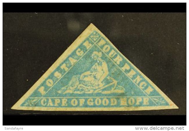 CAPE OF GOOD HOPE 1861 4d Pale Milky Blue, SG 14, Apparently Unused, But In Our Opinion Previously Very Lightly... - Sin Clasificación