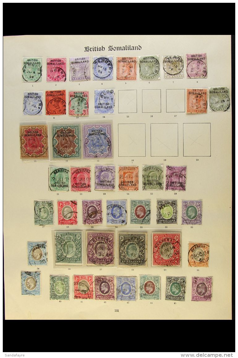 1903-35 USED COLLECTION Excellent Lot Containing COMPLETE SETS, We Note 1903 QV Ovpt At Top Set Of 13, 1904 KEVII... - Somaliland (Protectorat ...-1959)