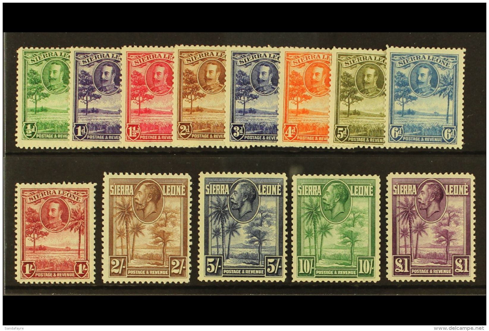 1932 Definitives Set Complete, SG 155/67, Very Fine Mint (13 Stamps) For More Images, Please Visit... - Sierra Leona (...-1960)