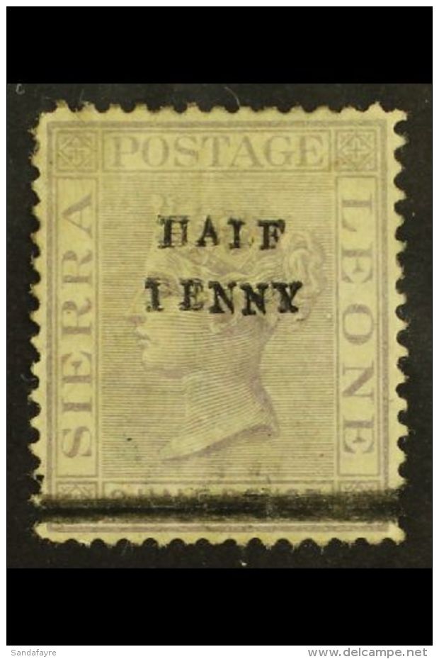 1893 (wmk Crown CC) &frac12;d On 1&frac12;d Lilac, SG 38, Mint, Black Ink Mark On Reverse. Cat &pound;550. For... - Sierra Leona (...-1960)