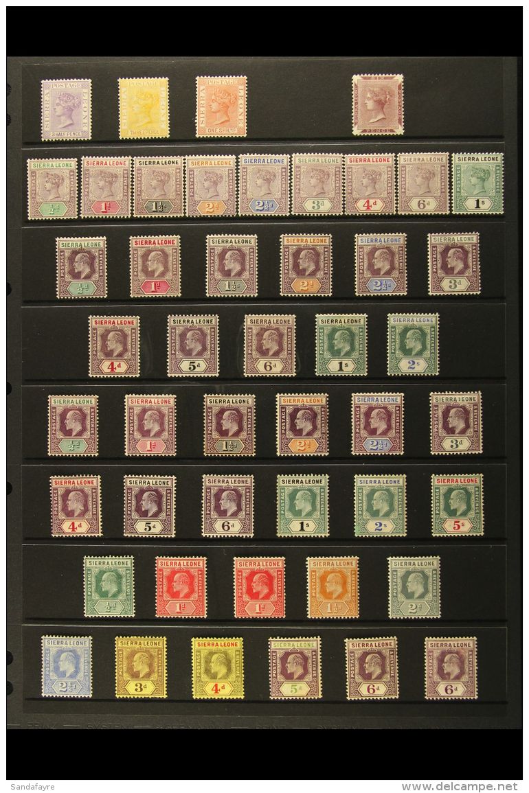 1884-1912 MINT COLLECTION On A Stock Page. A Mostly Fine Used Range Including 1884-91 1s, 1896-97 Range With Most... - Sierra Leona (...-1960)