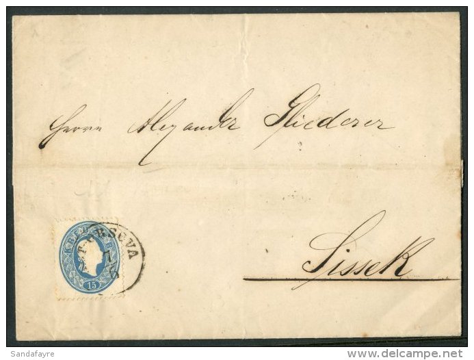1861 AUSTRIAN FORERUNNER Entire Letter From Alt Orsova Bearing Austria 1860-61 15k Blue Neatly Tied By Upright... - Autres & Non Classés