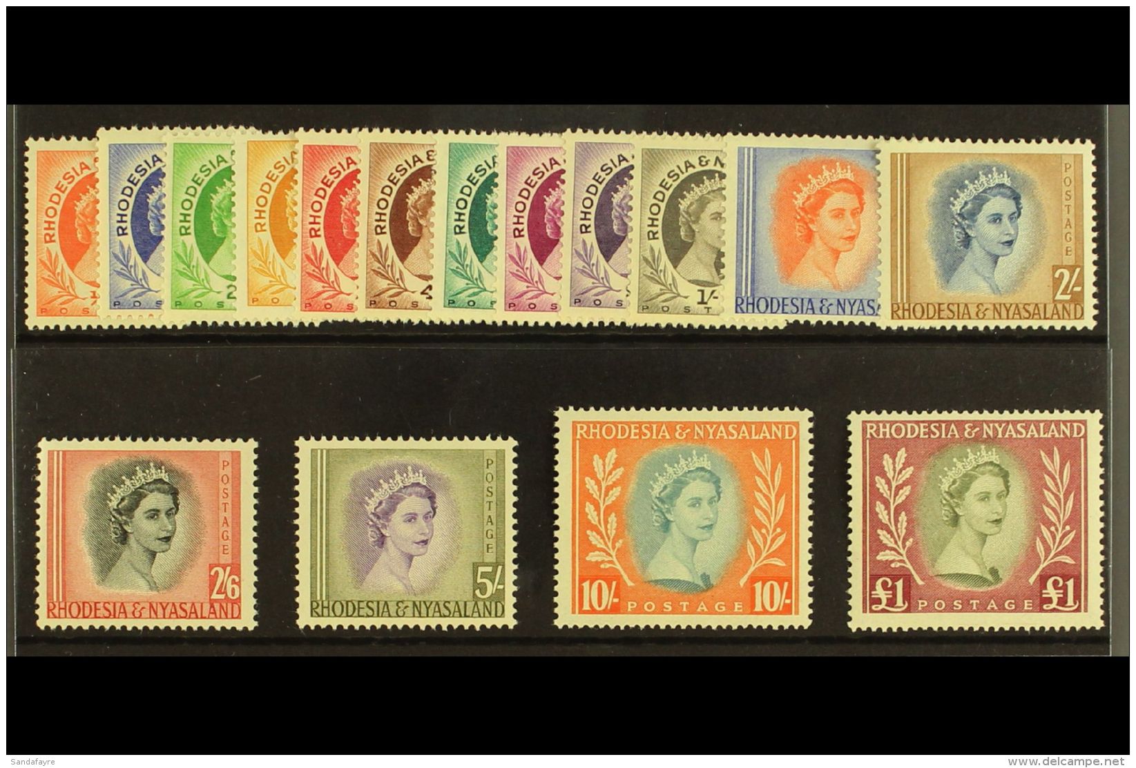 1954-56 Definitives Complete Set, SG 1/15, Never Hinged Mint. (16 Stamps) For More Images, Please Visit... - Rodesia & Nyasaland (1954-1963)