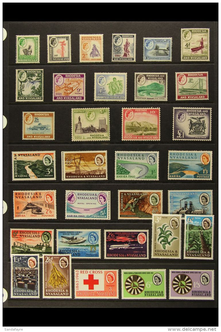 1959-1969 COMPLETE NEVER HINGED MINT With Rhodesia And Nyasaland 1959-62 Definitive Set, Plus All The Subsequent... - Otros & Sin Clasificación