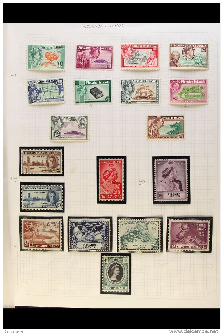 1940-77 COLLECTION On Pages With 1940-51 Set Mint, Then Nhm Incl. 1948 Wedding, 1957-63 Set, 1969-75 Set, 1975... - Islas De Pitcairn