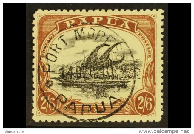 1910 2s 6d Black And Brown, Large Papua, Wmk Upright, P 12&frac12;, Type B, SG 82, Very Fine Used With Neat Cds.... - Papúa Nueva Guinea