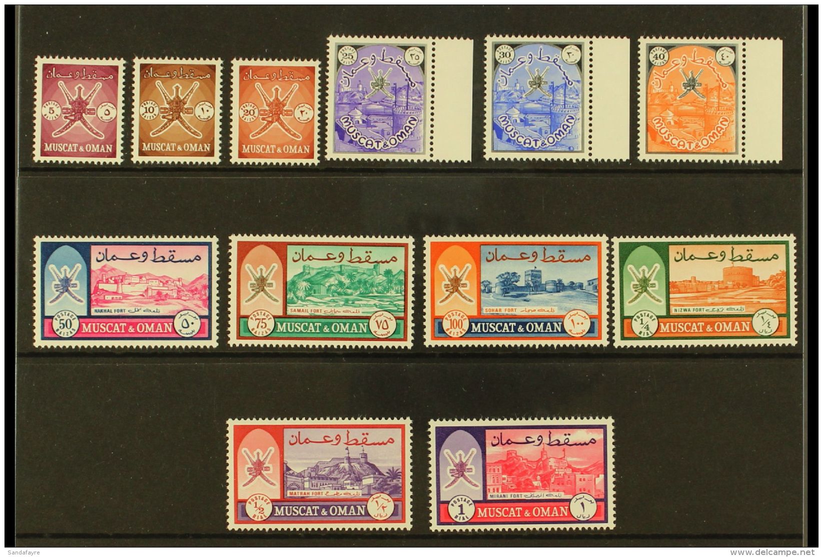 1970 Pictorials Complete Set, SG 110/21, Superb Never Hinged Mint, Very Fresh. (12 Stamps) For More Images, Please... - Omán