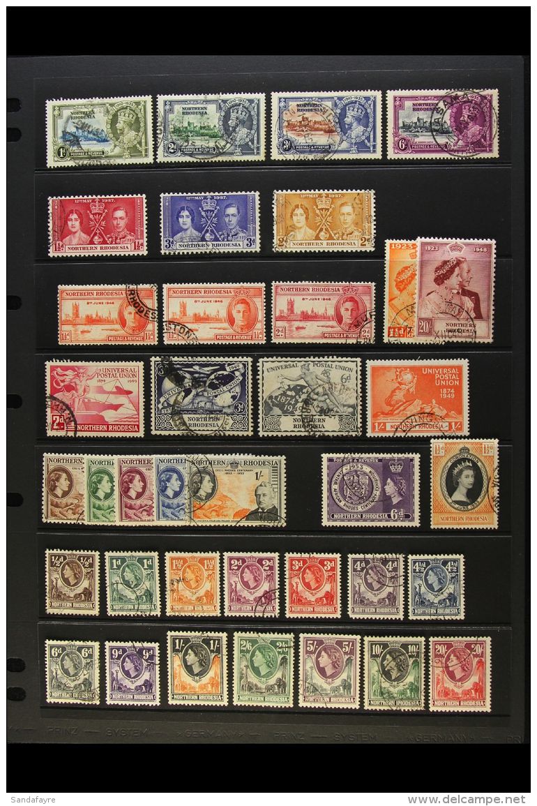 1935-63 FINE USED COLLECTION An All Different Collection Which Starts With 1935 Silver Jubilee And 1937 Coronation... - Rodesia Del Norte (...-1963)