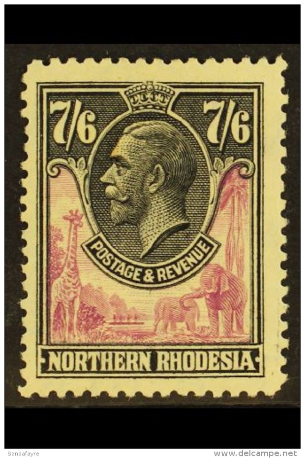 1925-9 7s6d Rose-purple &amp; Black, SG 15, Very Fine Mint. For More Images, Please Visit... - Nordrhodesien (...-1963)