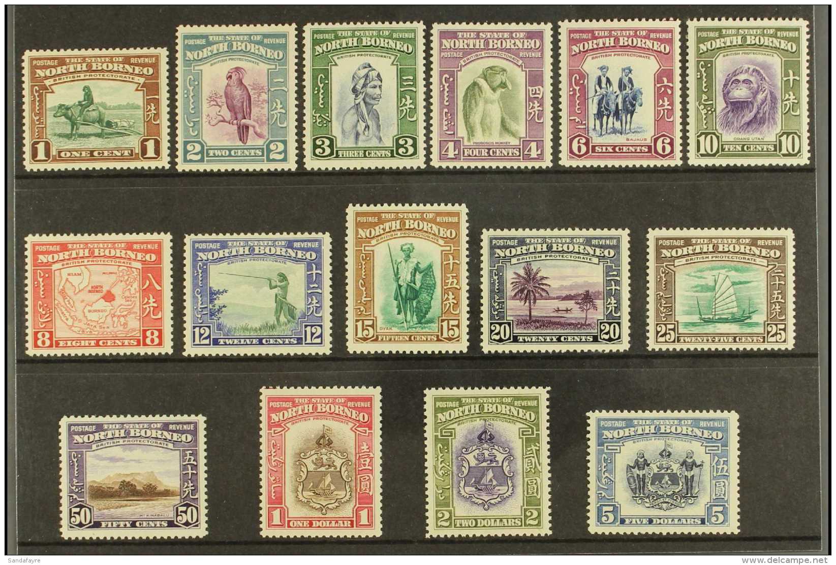 1939 Pictorials Complete Set, SG 303/17, Very Lightly Hinged Mint (15 Stamps) For More Images, Please Visit... - Nordborneo (...-1963)