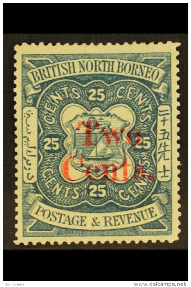 1890 2c On 25c Indigo, SG 51, Very Fine Mint. For More Images, Please Visit... - Bornéo Du Nord (...-1963)