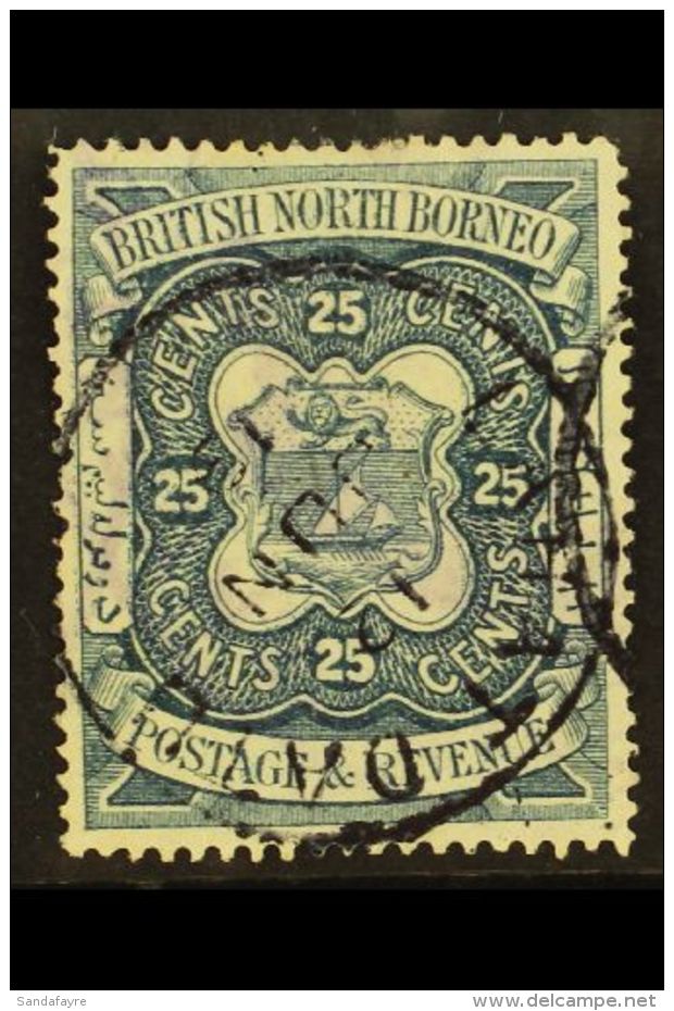 1888 25c Indigo Arms, SG 45, Fine Used With Central Cds Cancel. For More Images, Please Visit... - Bornéo Du Nord (...-1963)