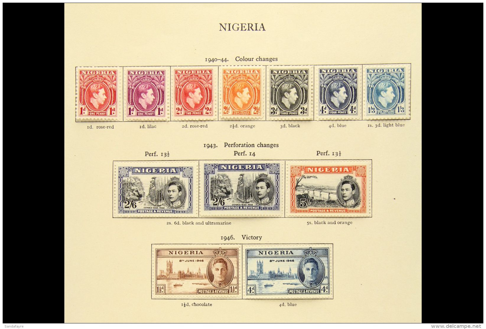 1937-51 KGVI COMPLETE FINE MINT COLLECTION On Dedicated Album Pages, Complete From 1937 Coronation Set To 1949 UPU... - Nigeria (...-1960)